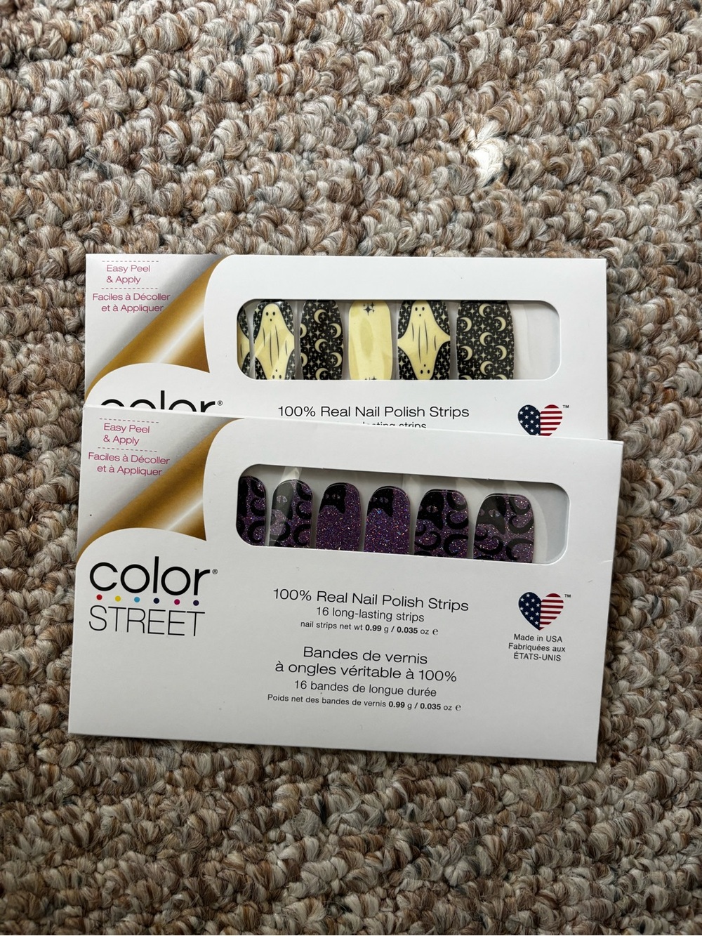 2 retired/rare Color Street sets- Halloween nail polish strips- Glow in dark 👻